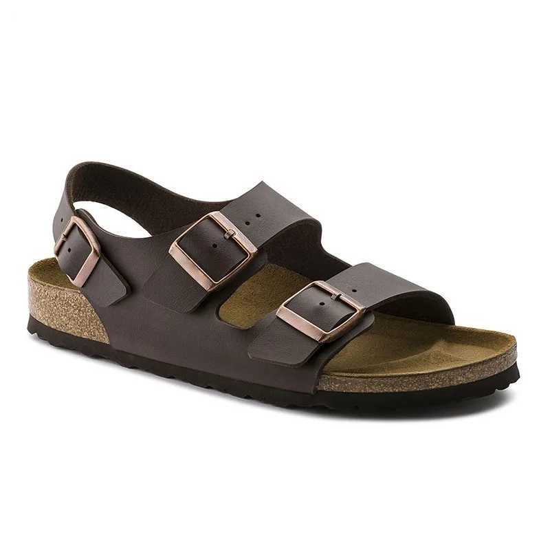 High-end Summer Flat Sandals Outdoor Fashion for Men Women Cowhide Genuine Leather Casual EVA Sole Fisherman Beach SandalC250403
