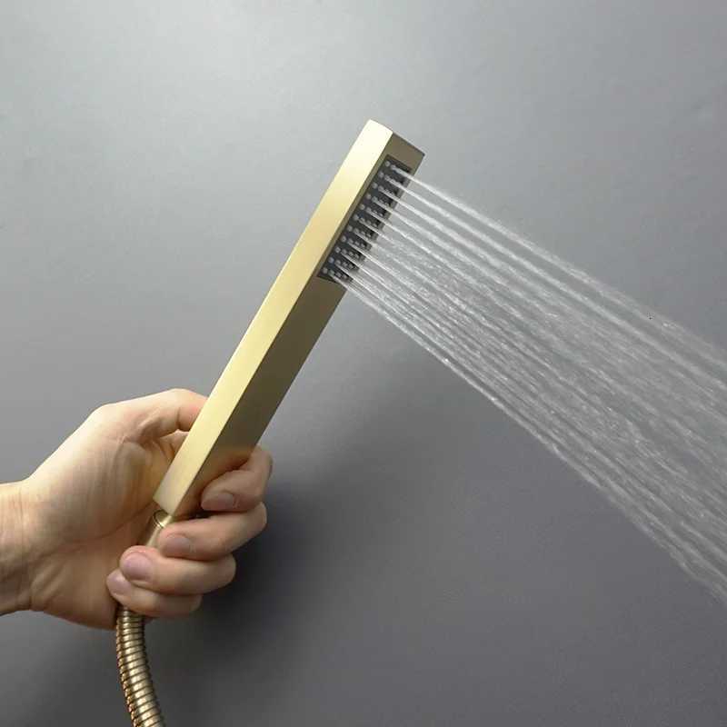Brass Handheld Shower Bed Rose Gold Hand Shower Sprayer Chre Bath Sprinkler Grey Black Glossy Gold Handshower White Y251103