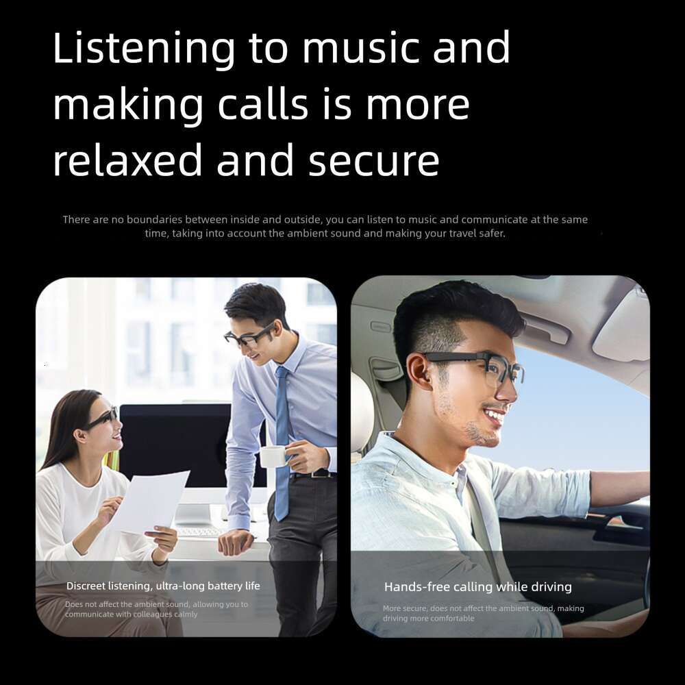 Famous Brand E High Concealment Long Battery Life Lightweight Comfortable To Wear Smart Audio Bluetooth Glasses