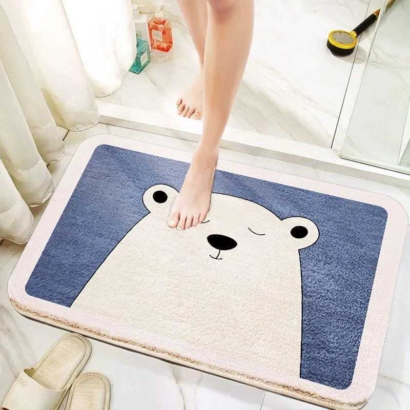 1PC Cartoon Imitation Cashmere Carpet Bathroom Door Absorbent Dirt Resistant Mat Bedroom Side Cloakroom Door Mat C251103