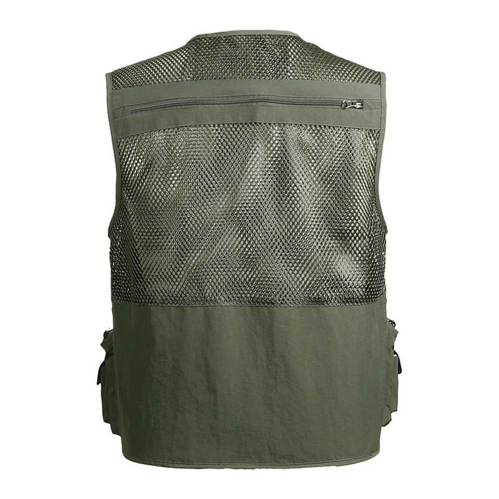 Fishing Vest Breathable Fishing Travel Mesh Vest with Zipper Pockets Summer Work Vest for Outdoor Activities X2504031