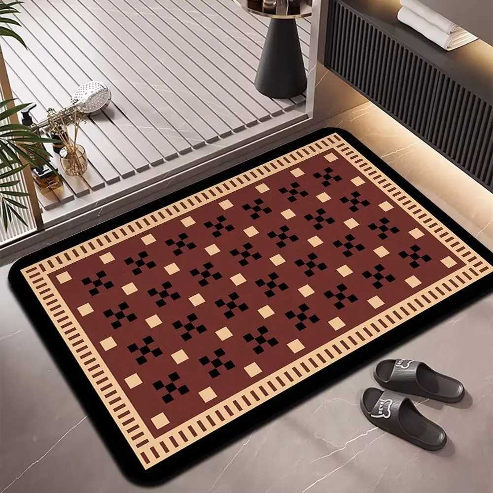 Hard diatom mud board bathroom door floor mat absorbent mat toilet diatomite bathroom non-slip quick-drying floor mat C251103