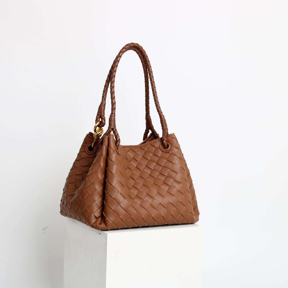 Luxury Bags Designer's New Metal Cord Woven Leather Shoulder Bag Large Capacity Handbag