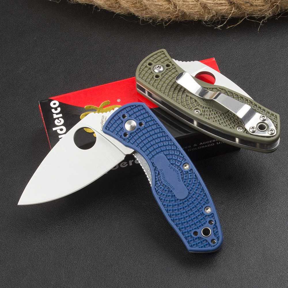 high quality 2024 New C148 Pocket Knife CPMS35VN Steel Blade Nylon Fiberglass Handle Camping Outdoor Tool EDC KnivesZ250402