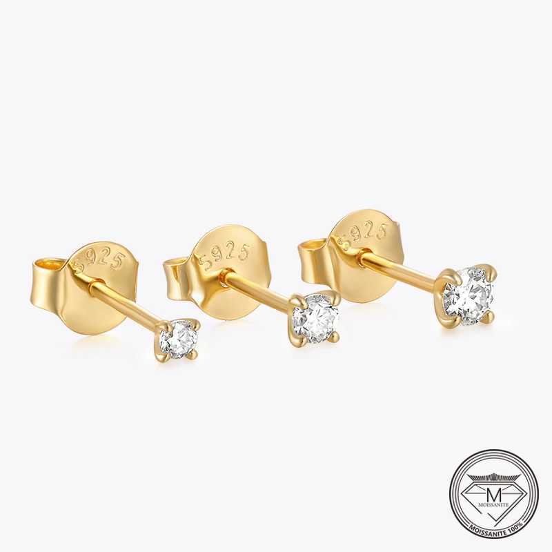 925 Sterling Sier m 0.3 Carat Cl Moissanite Diamond Earring Set Brilliant Stud Earrings For Wen 3Piece Set jewelryC250402