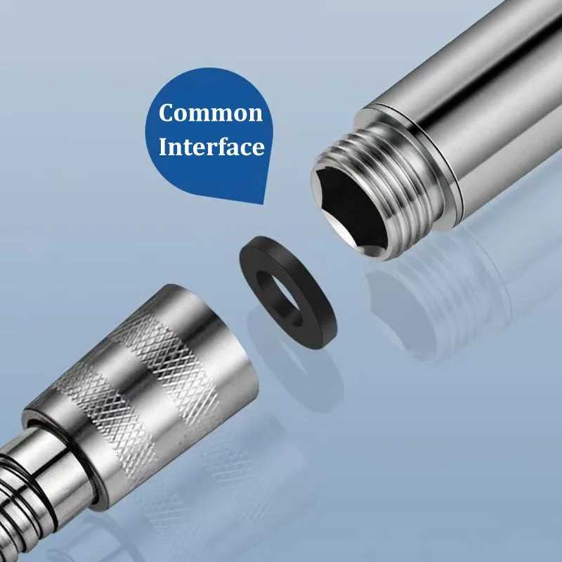 304 Stainless Steel Shower Nozzle Filter Booster Large Water Volume Handheld Household Universal Shower Set Y251103