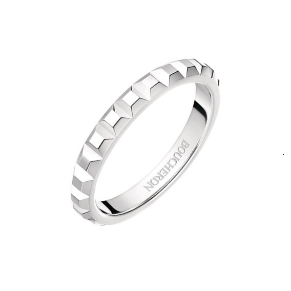 Designer Boucherons 11 Reproduction Baoshijia Precision Edition Ice Block Ring Plated with Thick Gold Chocolate Block Shaped Closed End Ring Niche Light