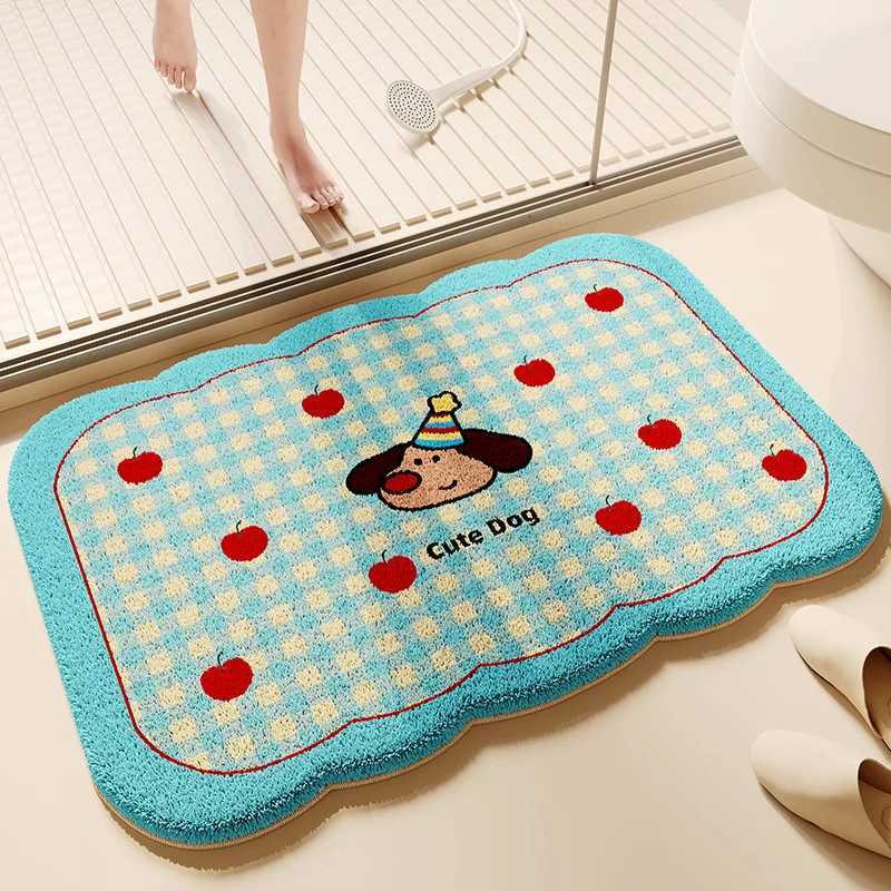 Absorbent bathroom floor mat imitation cashmere carpet toilet door floor mat C251103
