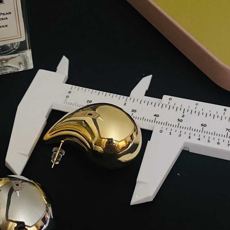 Large female water drop earrings with 18K gold-plated lightweight hypoallergenic trendy jewelry accessories measuring 4.3 * 2.8cm Y250401