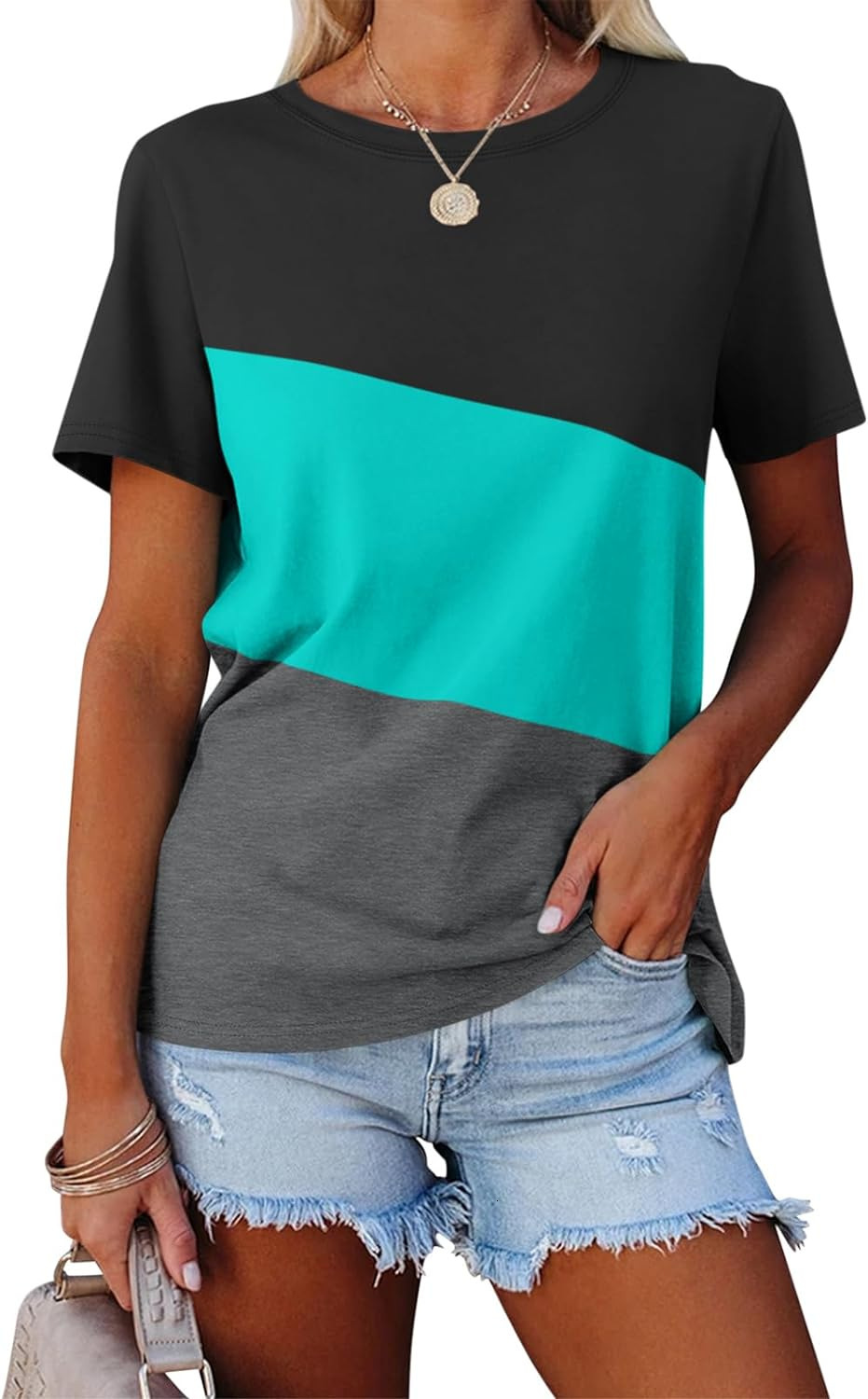 2025 Women's Top Love Lip Round Neck Printed Short sleeved T-shirt