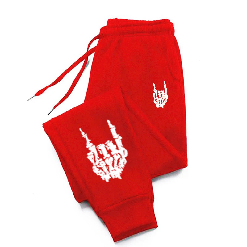 Skeleton Hand Pattern Womens Pants Hip Hop Comfortable Womens Pants Womens Pocket Pants Womens Pocket Warm Sports Pants 250402