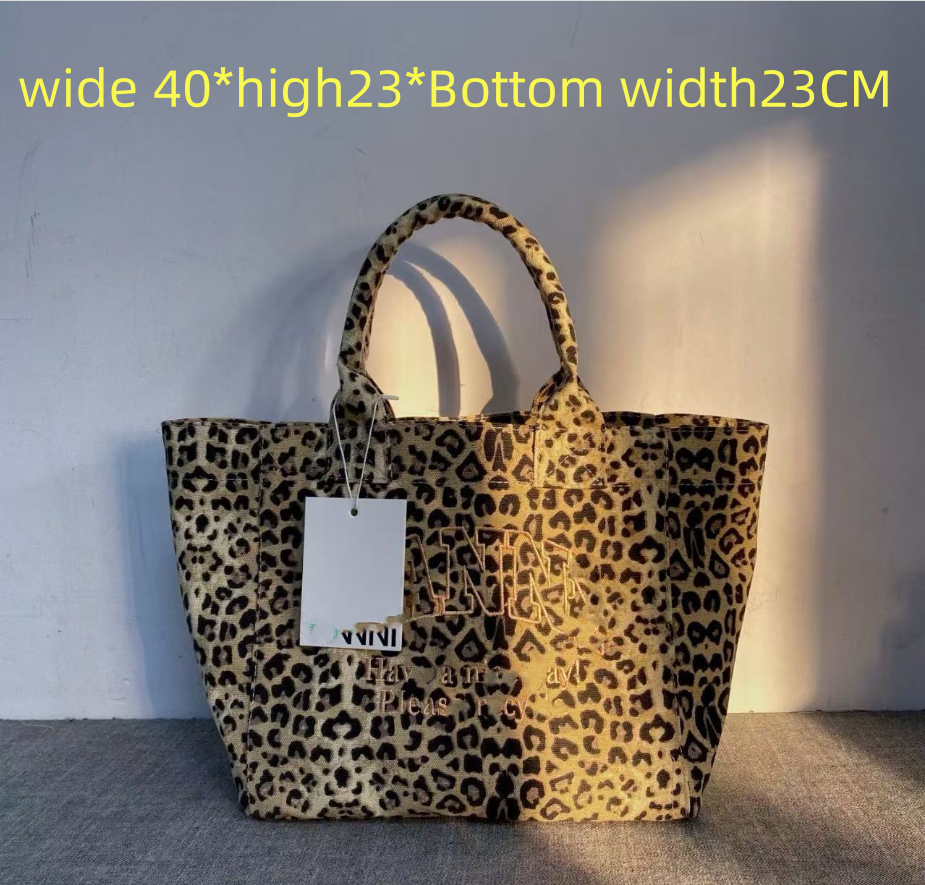 2025 leopard designer bag Straw GANNIB shoulder Woven Shopping Designer bag Large Capacity Tote Summer Beach bags Weekend Vacation leopard G55