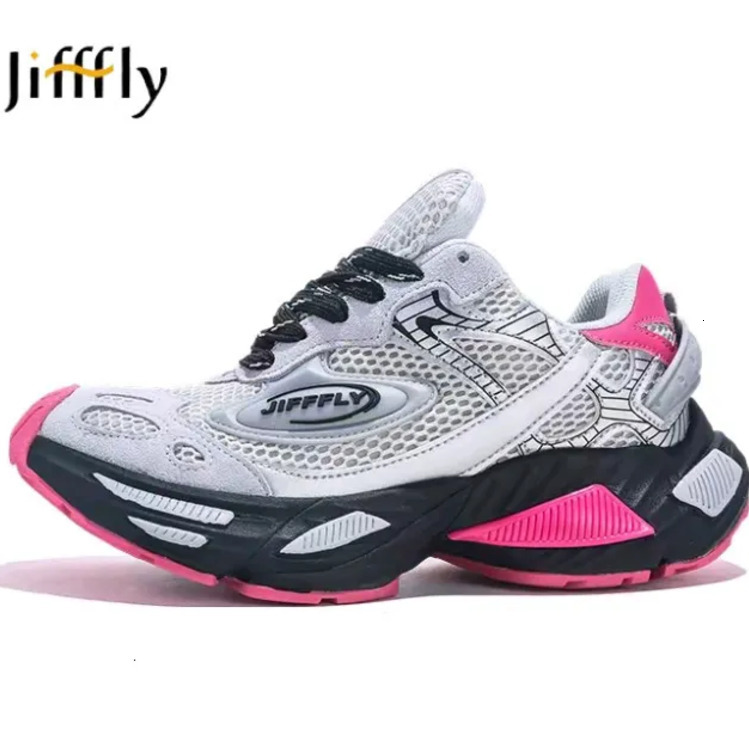 Free Shipping Jifffly Outdoor Running Shoes Breathable Trainer Sneakers for Men Women Height Increasing Plus-Size Sports Shoes