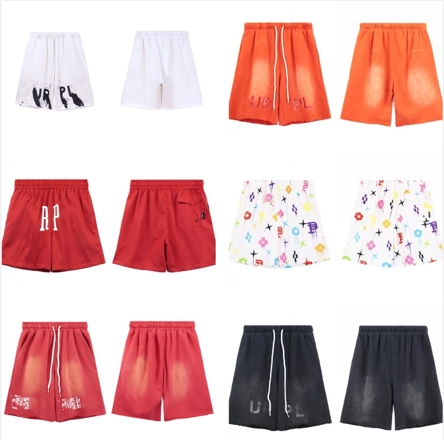 Men's designer shorts Wash made old logo full print splash paint print couple classic High street tracksuit pants