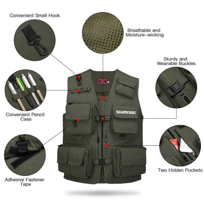 Professional buoyancy set for men and women portable fishing vest with multiple pockets waterproof and adjustable sea fishing X250403