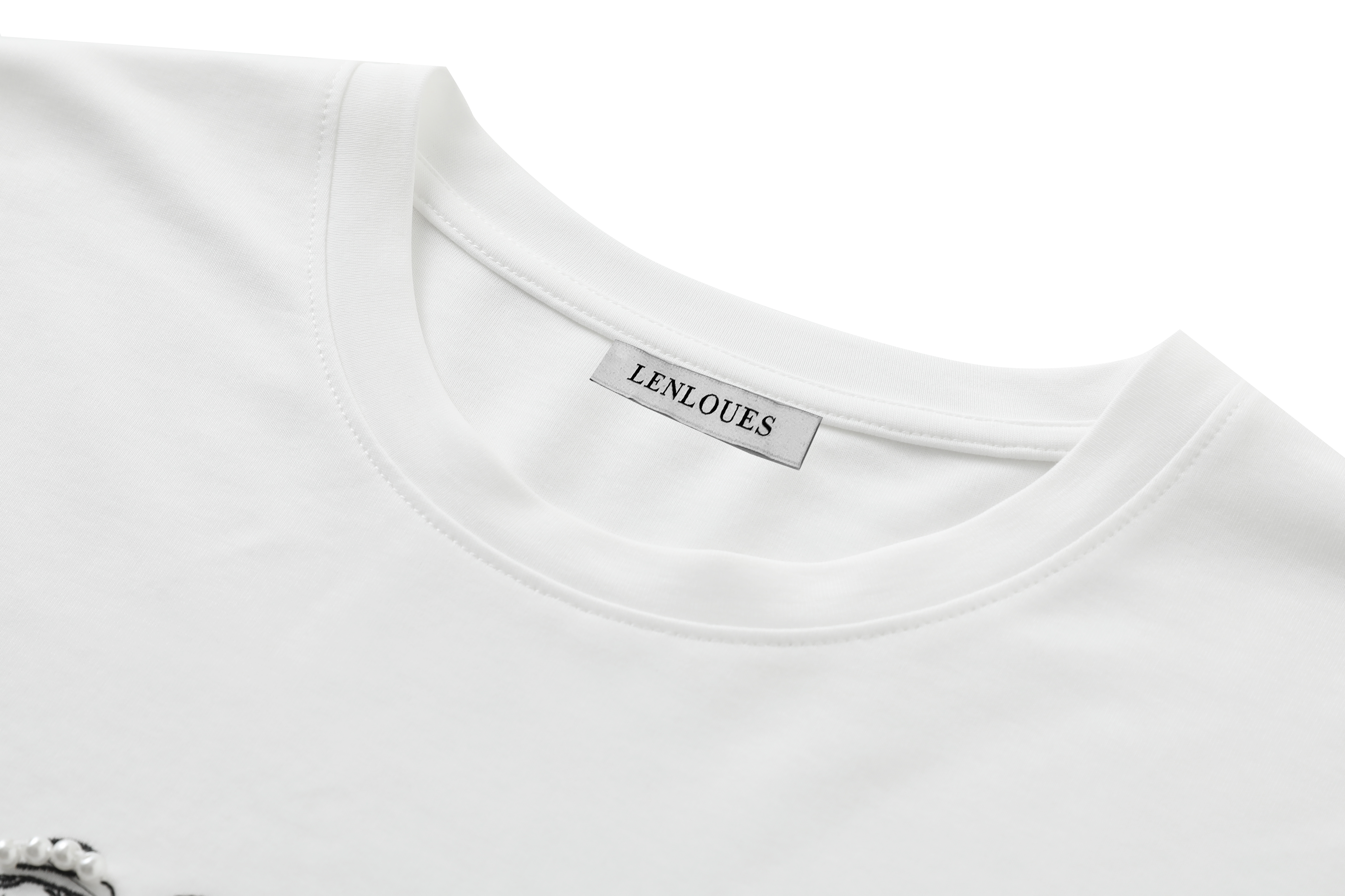 LENLOUES Women's Vintage Cartoon Print Short Sleeve T-Shirt | White Cotton Crew Neck Tee, Artistic Graphic Casual Top for Daily & Streetwear LNS-