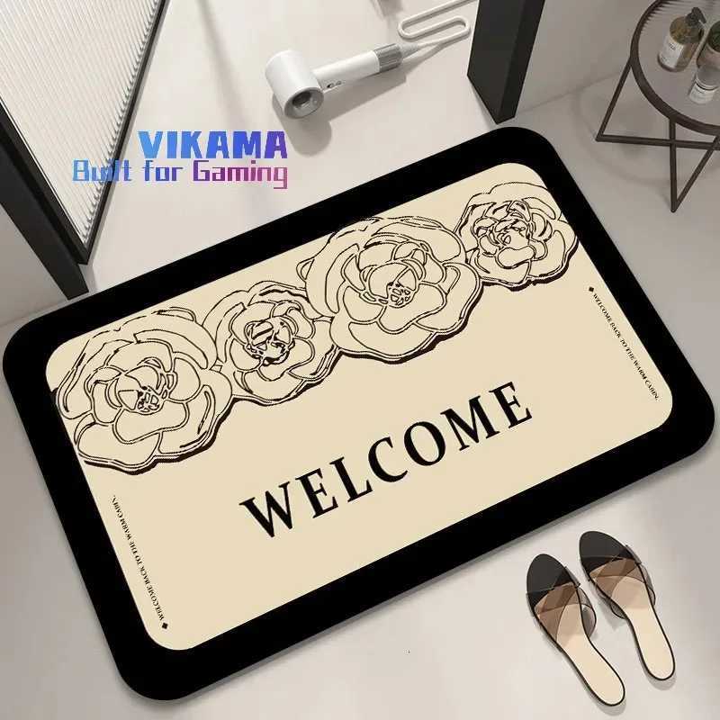 luxery VIKAMA Modern Light Luxury Premium Feeling Diatomite Bathroom Anti-slip Kitchen Wear-resistant Dirty Floor Mats Home Decoration designer C25110