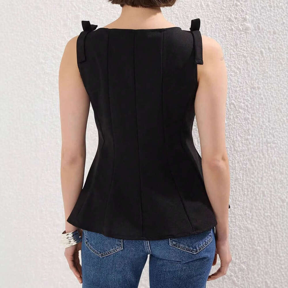 Foreign Trade Wholesale European And American Women's Fashion New French Short Skirt Style Hem Bow Decorated Top 9f0b 6981