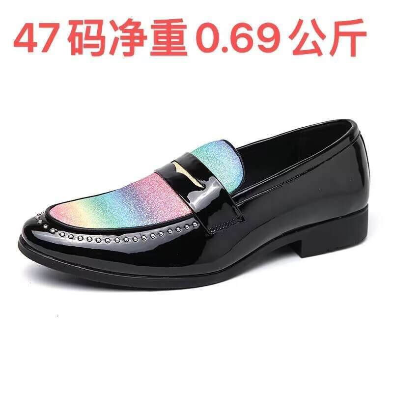 2024 Large Size Spring New Leather Fashion Men's Foot Set Business Dress Shoes UK