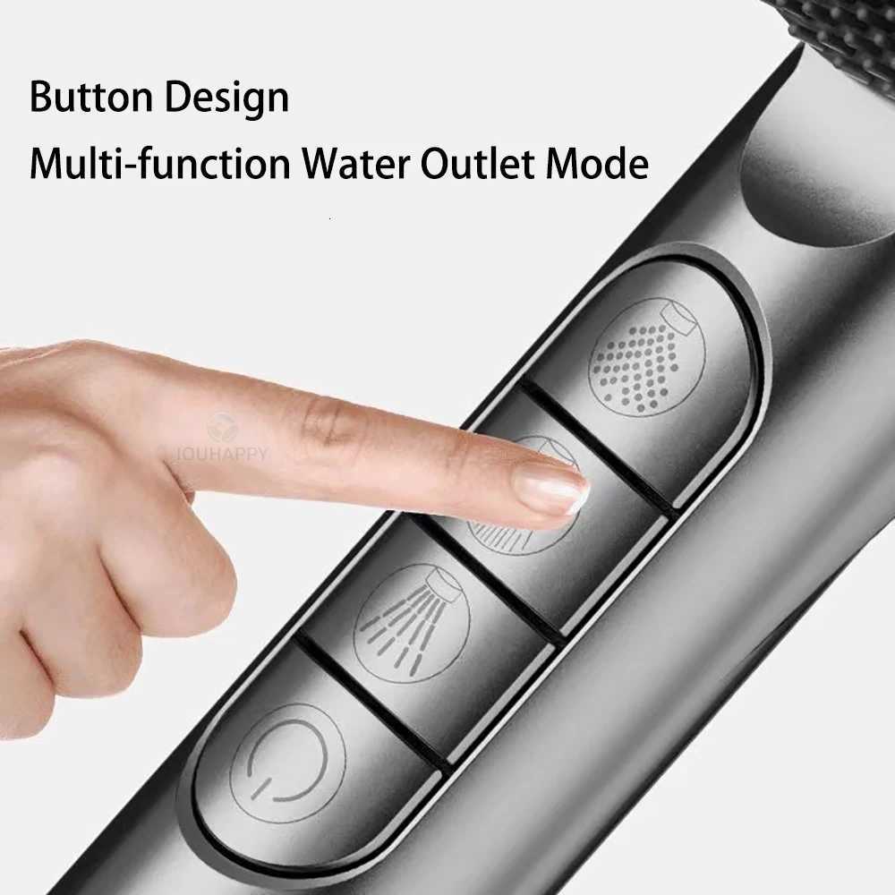 Water Massage Shower with One-Key Stop 4 Modes High Pressure Shower with Hose Large Outlet Spray Bathro Accessories Y251103