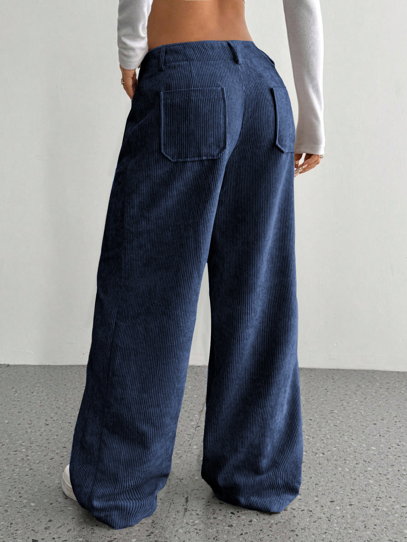 Retro Womens Corduroy Wide Leg Jeans - Multi-Colored Casual Wear for All Seasons--105
