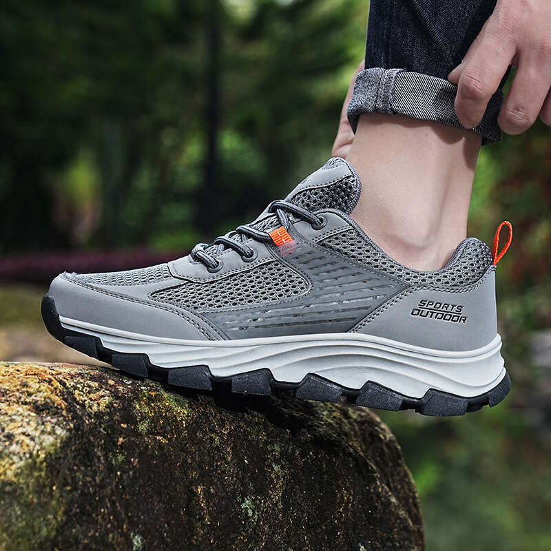 Spring/Summer New Outdoor Low Top Mountaineering Shoes with Mesh Breathable Couple Large Size Men's Casual Sports Shoes, Women's