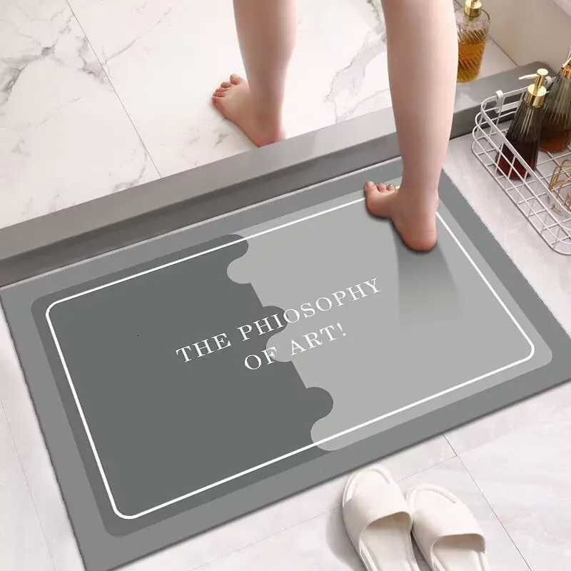 Diatom mud floor mat bathroom toilet special floor mat toilet bath shower door mat water absorption quick drying non-slip carpet C251103