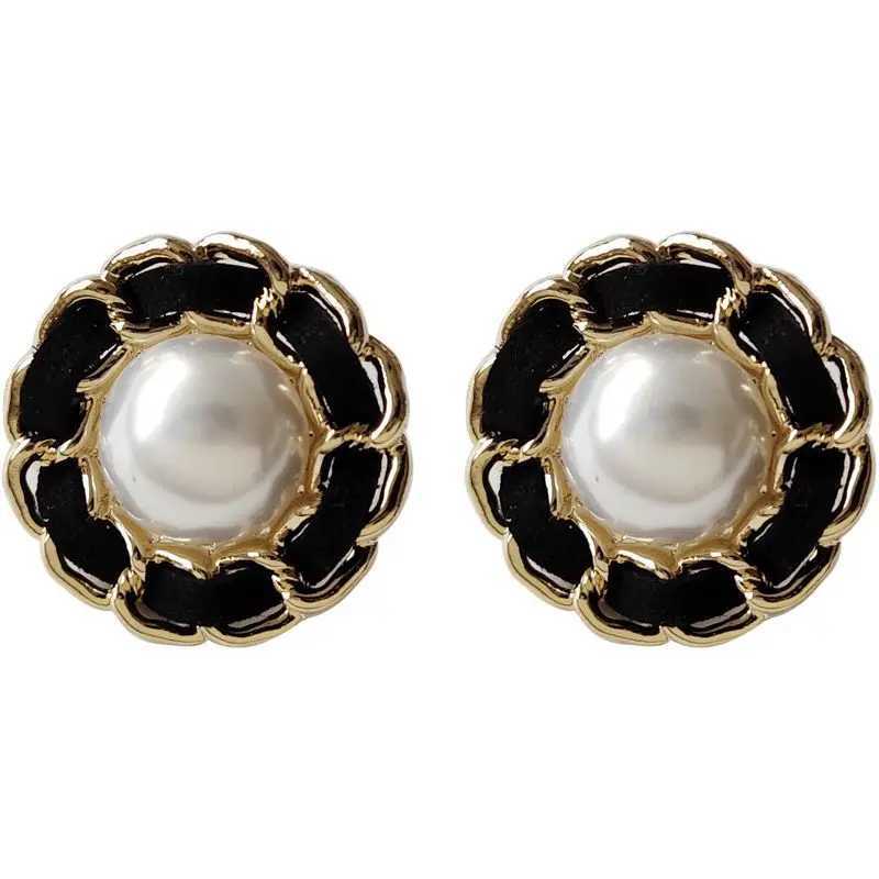 Luxury Pearl Earrings korean Vintage Chain Earrings Women jewelry C251103