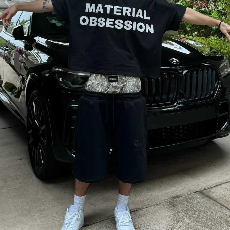 American Fashion Double Waist Embroidered Joker Shorts Stylish High Street Loose Shorts Harajuku Style Y2k Basketball Shorts W250403