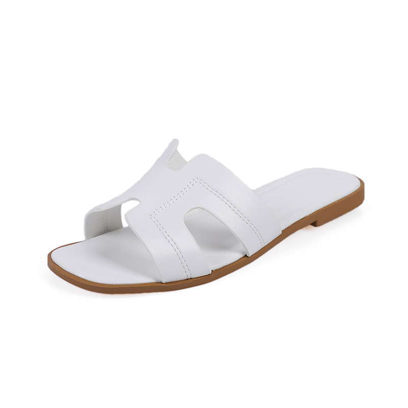 hot free shipping designer Slippers Outdoor Soft sliders Patchwork black casual beach shoes for woman
