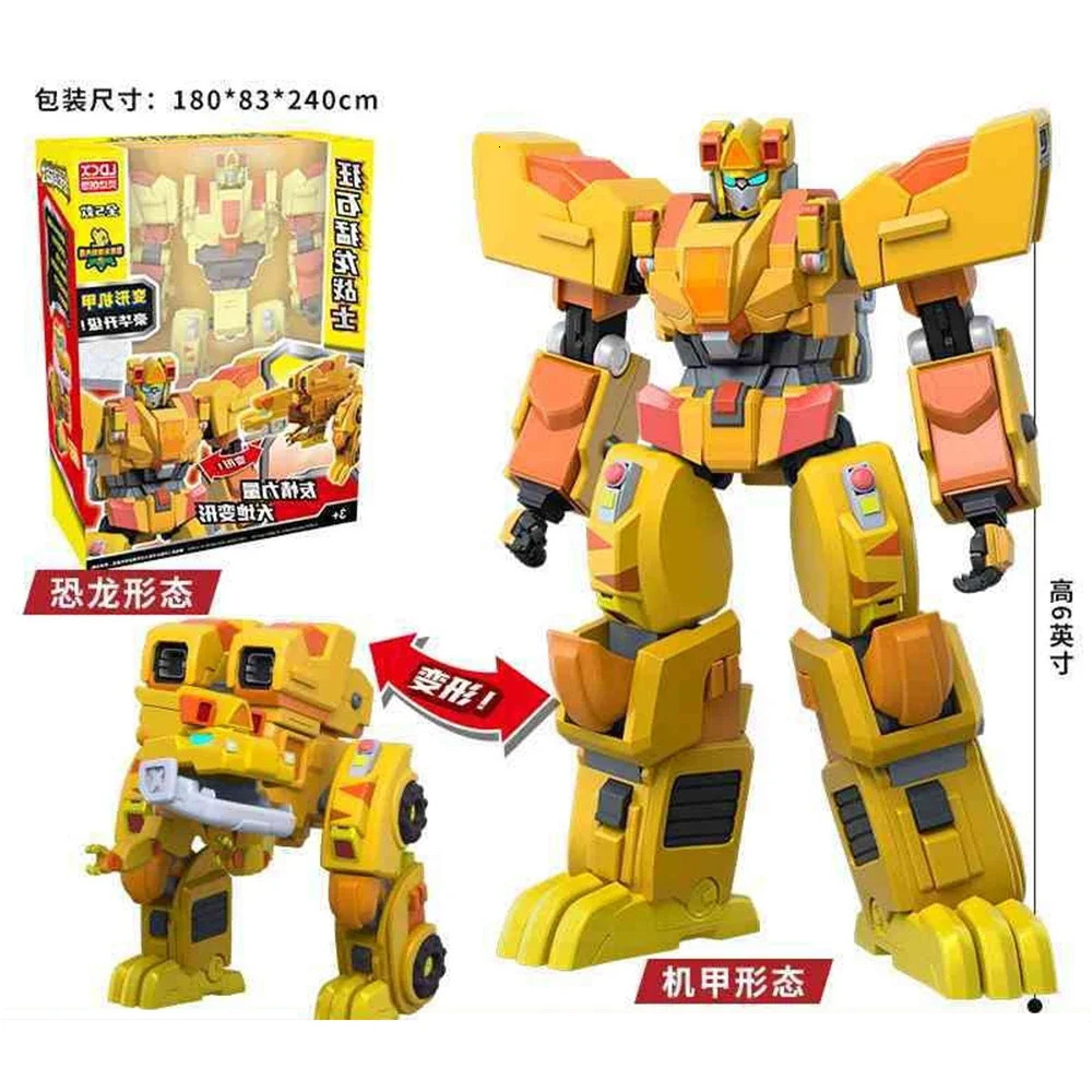 Gogo Dino Mecha Gogoking Robot Transform Combined Dinosaur Base Car Deformation Rex Ping Action Figure Toys Gifts 251029