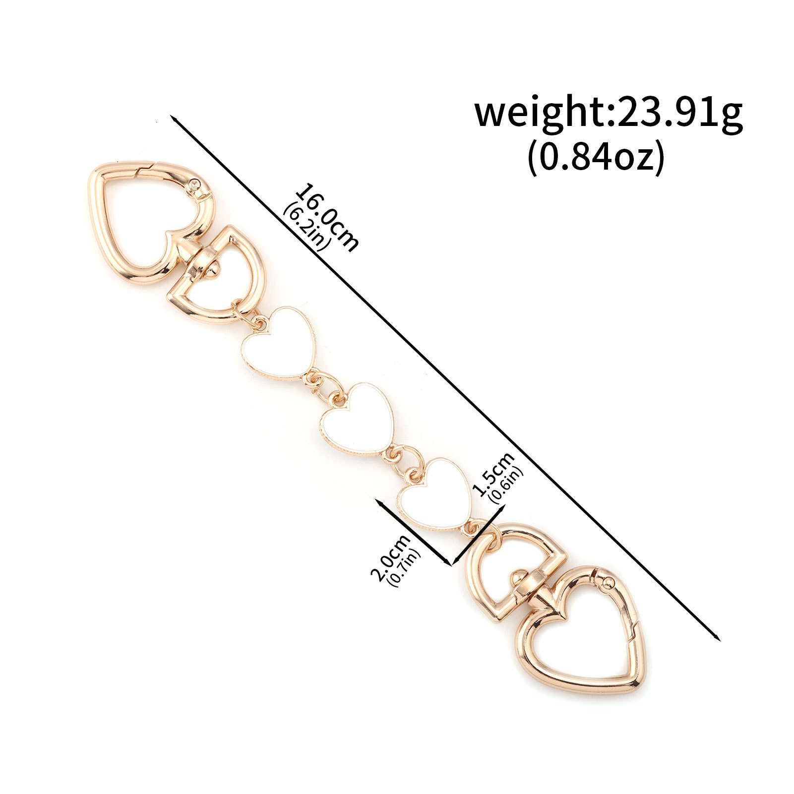 designer bag charm Mahjong Metal Underarm Modification Bag Chain Moon Strawberry Heart Pearl Extension Shoulder Strap Accessories keychain designer