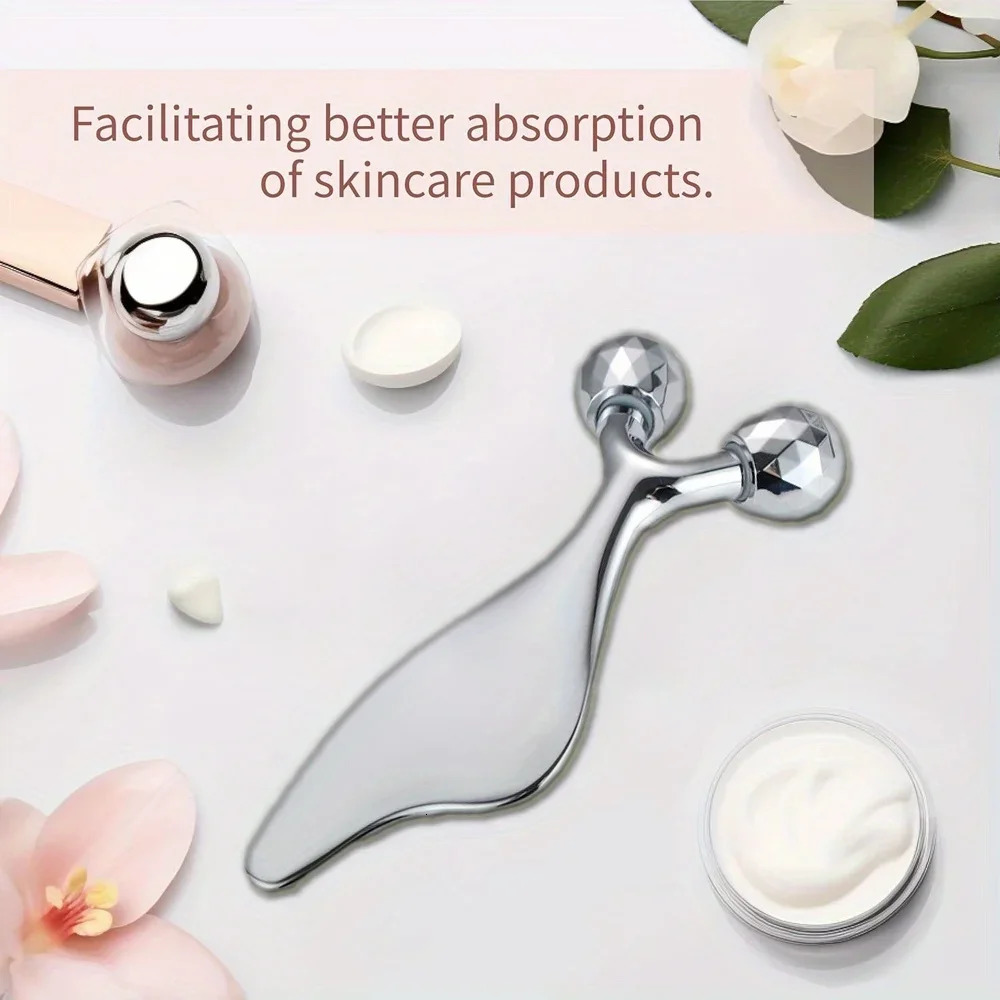 2 IN 1 3D Facial Massager Gua Sha Massage Tool Cold Roller For Face Eyes Chin Lift Skin Tool Sculpting Beauty Tools 251030