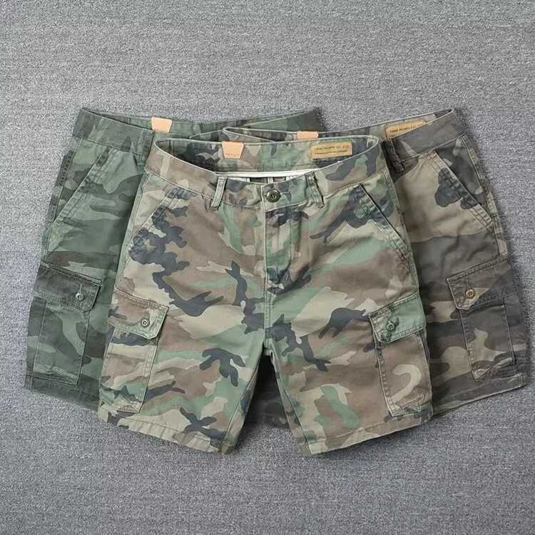 Mens summer casual shorts mens brand new shorts 4-pocket camouflage mens style W250403