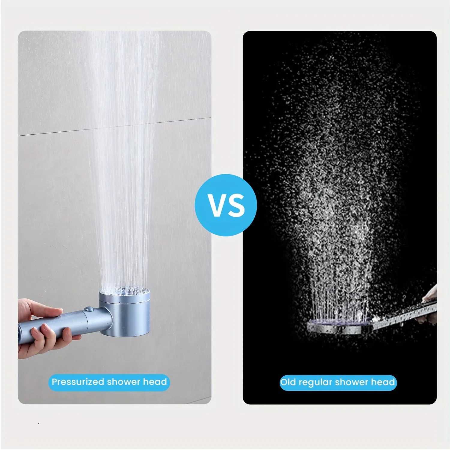 5 Modes One Key Stop Watersaving Shower Handheld Large Flow Highpressure Shower Nozzle with Filter Bathro Shower Y251103