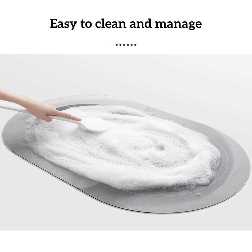 Super Absorbent Bathroom Mat Non-Slip Diatom Mud Toilet Pad Quick-Drying Floor Mat Home Bath Mat Shower Rug C251103
