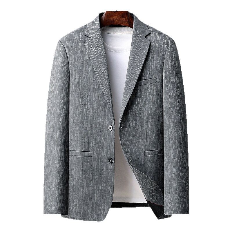 H658 Men's casual suit solid color two button business suit