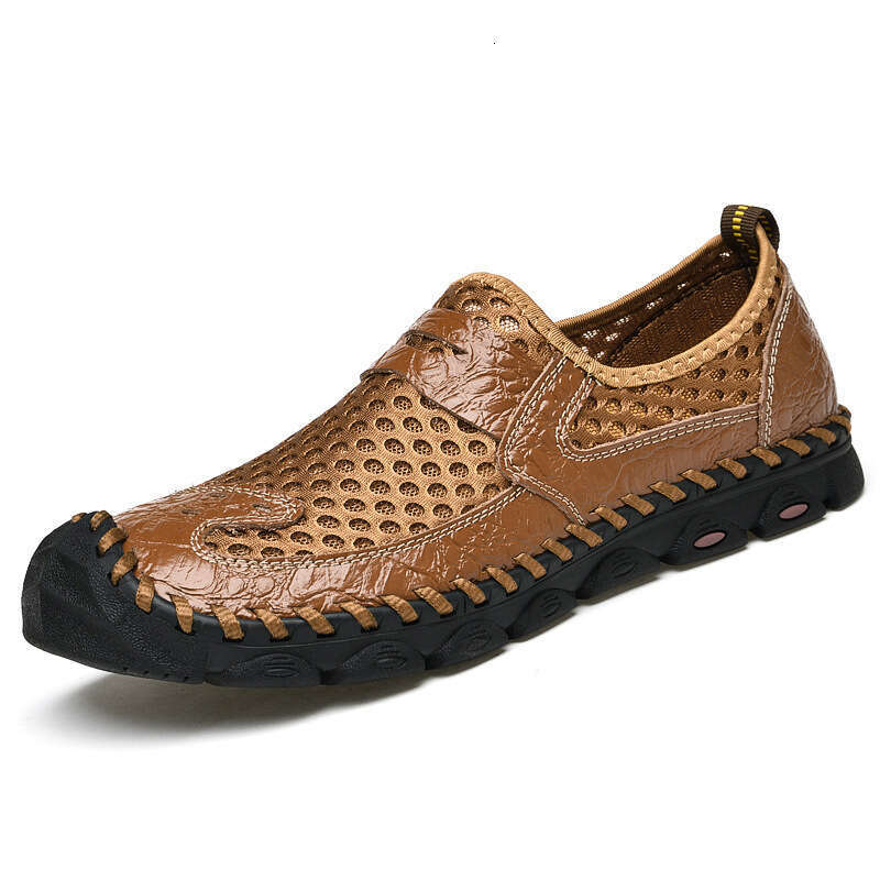 Summer Korean version trendy casual large round toe mesh shoes, men's outdoor low top breathable sports shoes
