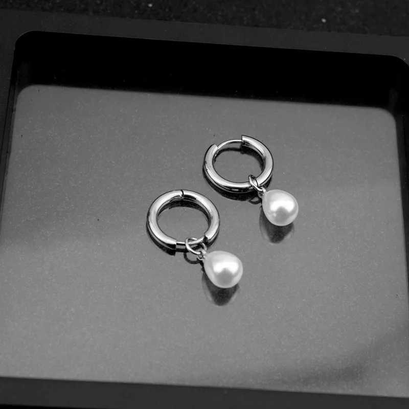 18K Gold Plated Stainless Steel Pearl Dangle Earrings for Women Mom Trendy Waterdop Pearls Hypoallergenic Earring Jewelry gifts C251103