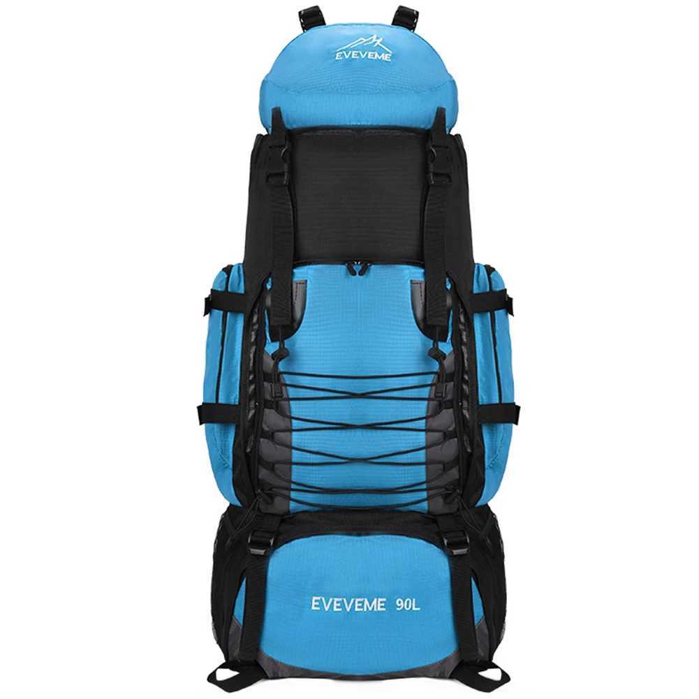 90L Army Hiking Bag Anti Theft Buckle with Rain Cover Flap Design Top Hook Adjustable Shoulder Strap Men Women Trekking BackpackC250407