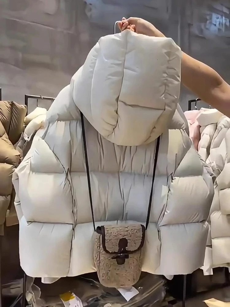 Fashion Women Down Jackets Female Stand Collar Puffer Jacket Casual Loose Hooded Parkas 251103 - view 7