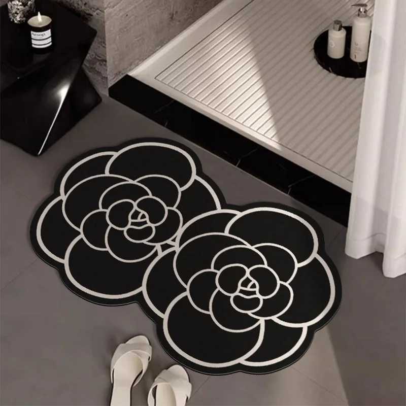 Bathroom Carpet Non-slip Floor Mat Absorbent Diatom Mud Foot Mats Flowers Home Decoration Rug for Toilet Shower Area C251103