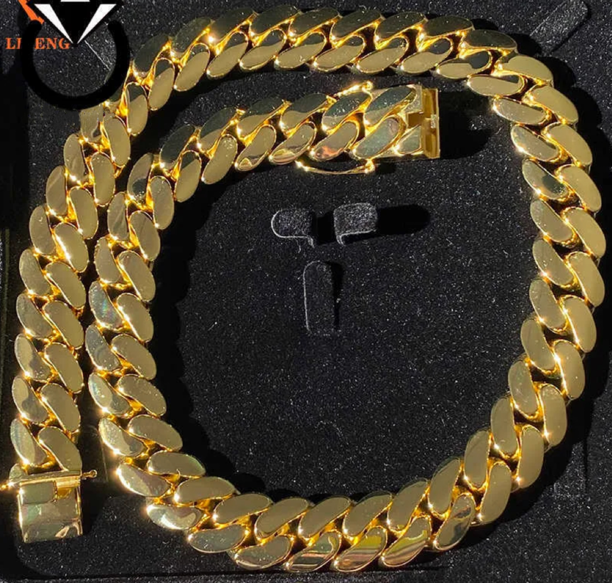 Necklace Cuban Link Chain Gold Plated Miami Cuban Chain Necklace For Men And Women