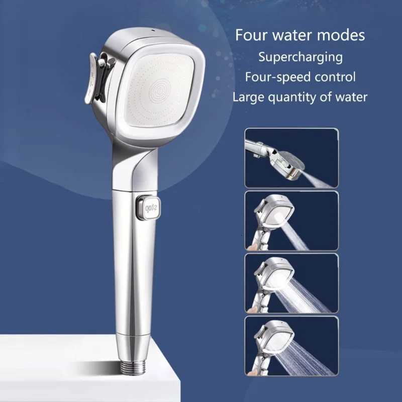 4 Modes High Pressure Shower s Water Saving Shower Adjustable One-Key Stop Water Massage Sprayer Bathro Accessories Y251103