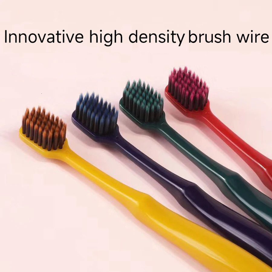 Four colors of volcanic charcoal toothbrush wide soft environmentally friendly portable fiber optic highquality oral hygiene care direct delivery 2503