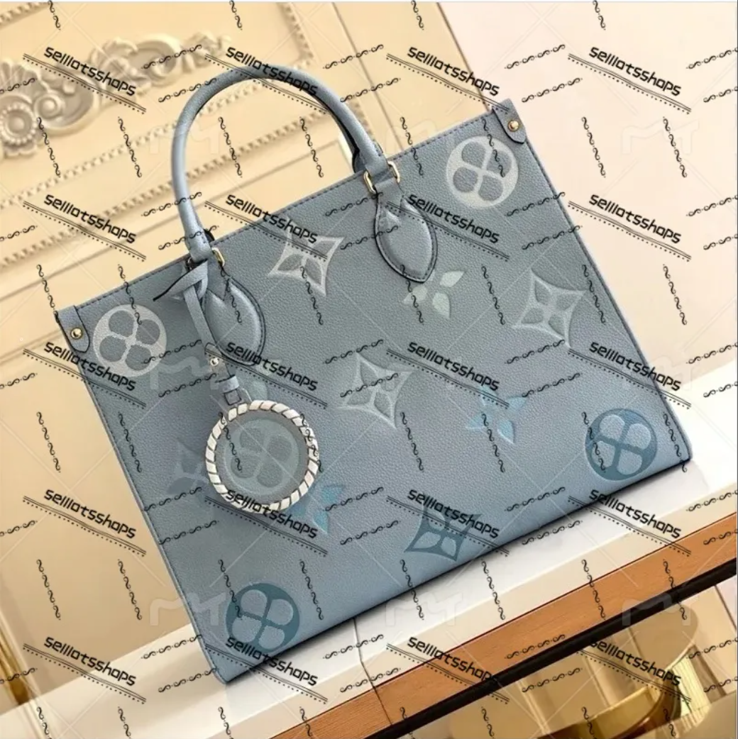 Designer ONTHEGO Women Bag Embossing Black Flower Monograms Bags Handbag Purse The Tote Shoulder Crossbody Female Backpack