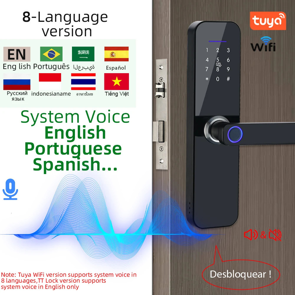 RAYKUBE F005 IP65 Waterproof Tuya Wifi Lock Electronic Smart Door Lock With Fingerprint/Smart Card/Password/Key/APP Unlock 250402