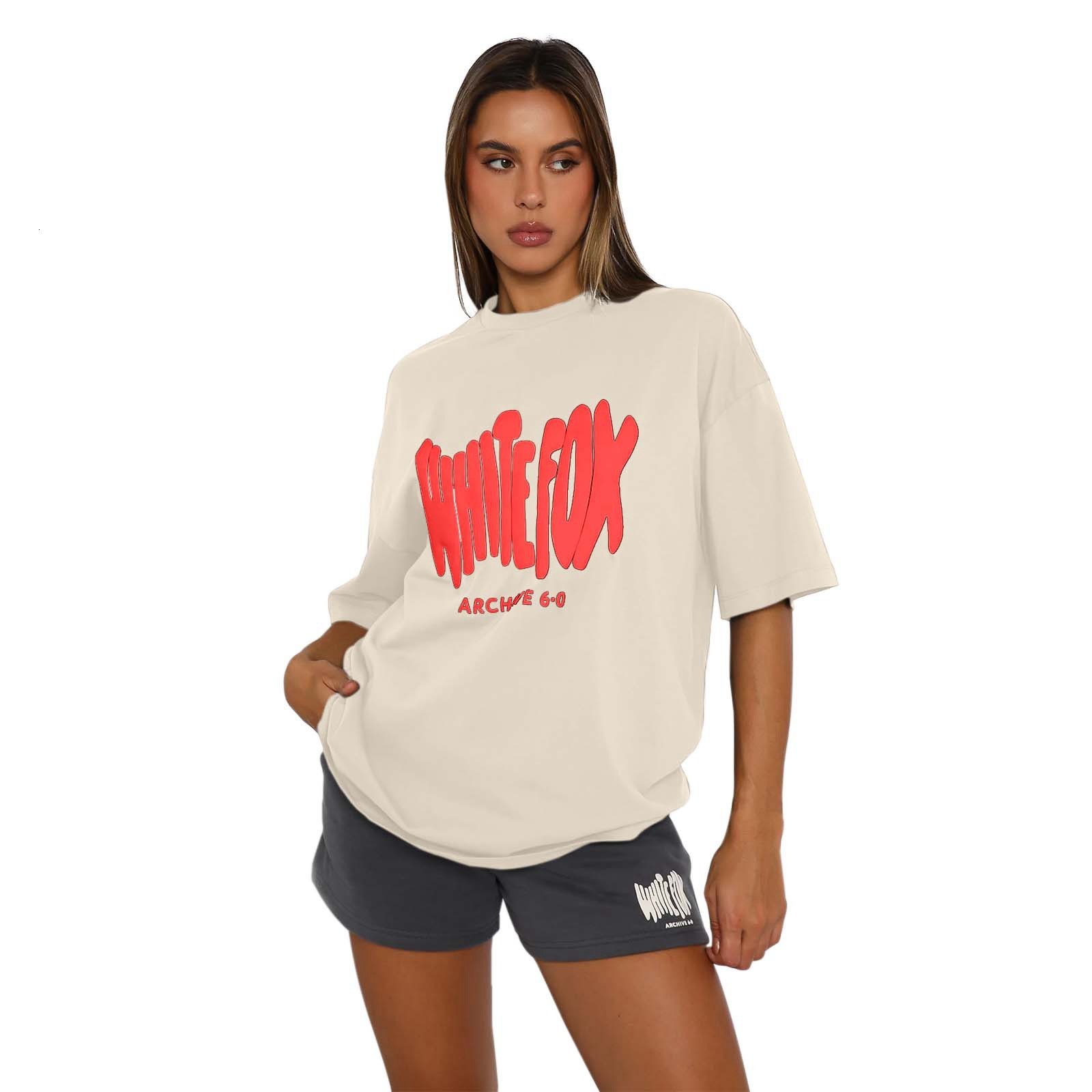 2025 Large Loose Printed Fashion Women's Round Neck Casual T-shirt