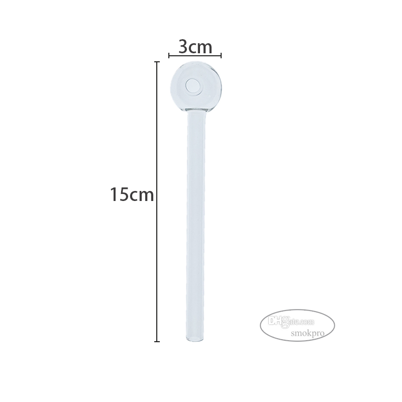 Tariff Free 150mm Glass Oil Burner Clear Pipe With 30mm Big Head Bowl