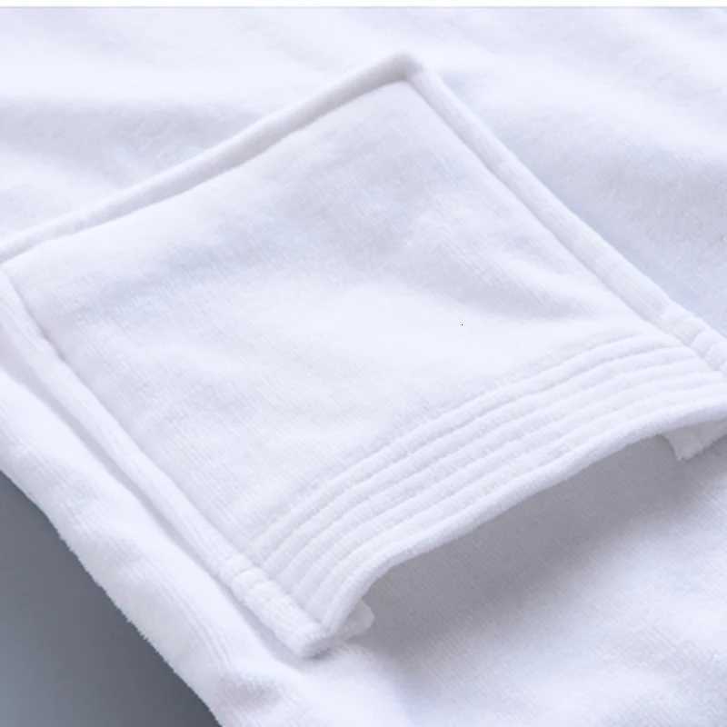 Bathrobe Men White 100 Cotton Mens Robe Couples Nightgown Thickened Kimono Men Towel Fleece Pajamas Home Wear Bath Robe C251104